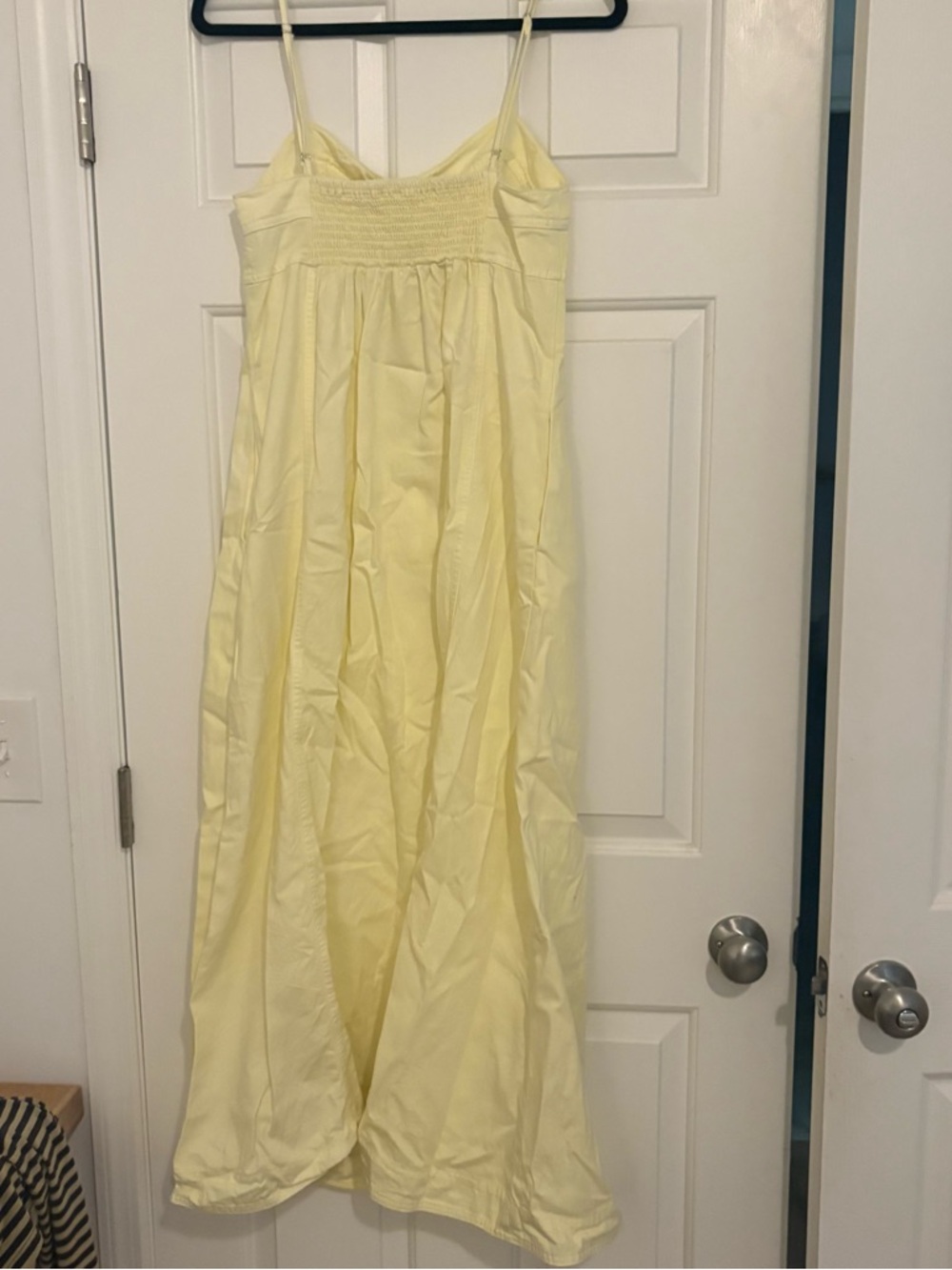 Free People Just Jill Butter Yellow Button-Front Maxi Dress - Picture 3 of 5